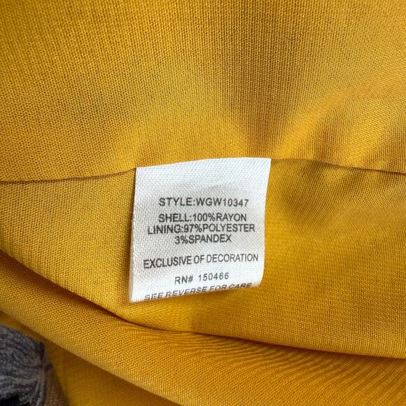 Magnolia Grace Top Women XL Yellow Floral V-Neck Boho Cottage Prairie Peasant - Picture 11 of 12